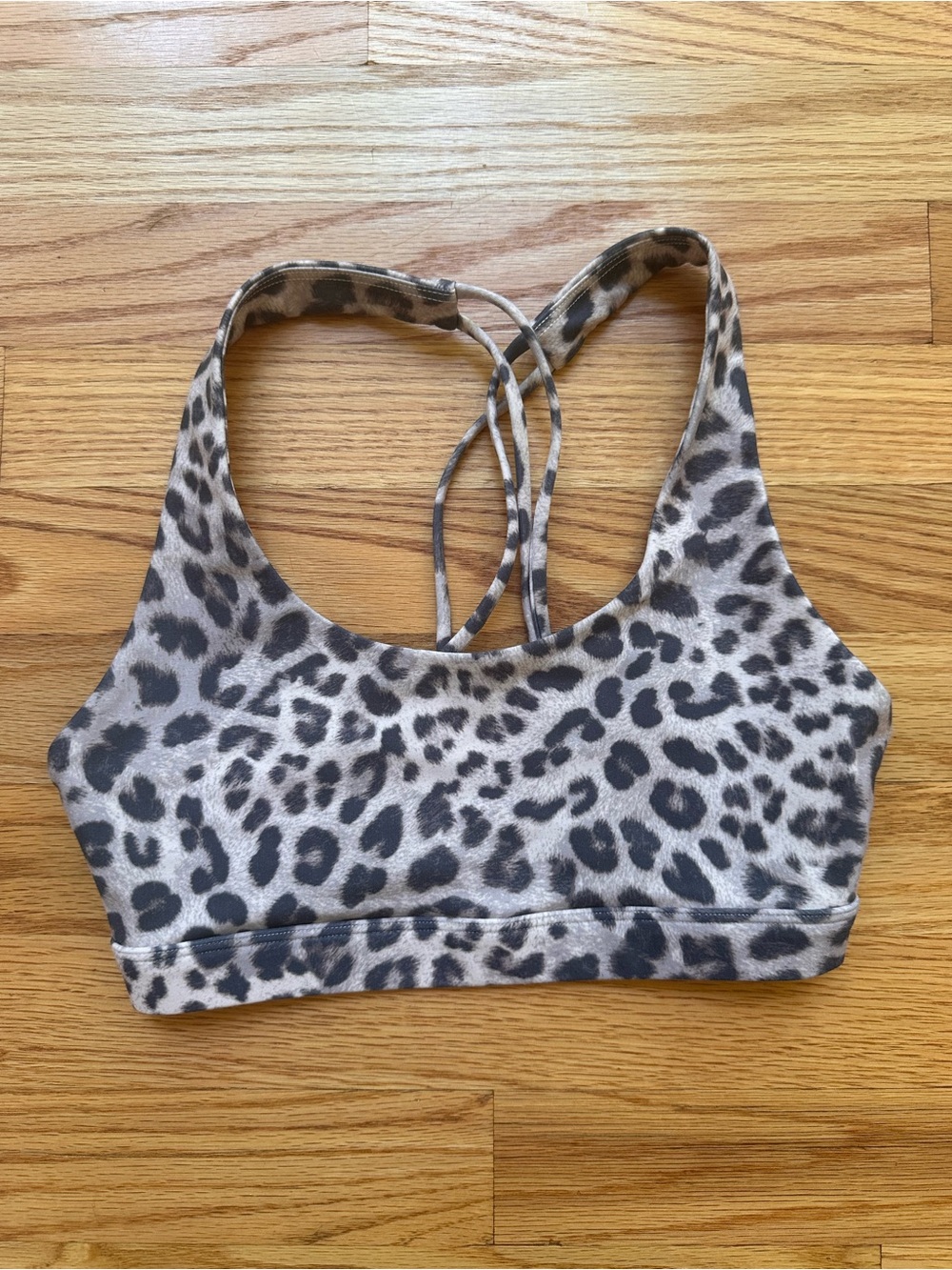 Spiritual Gangster Leopard Strappy Sports Bra